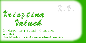 krisztina valuch business card